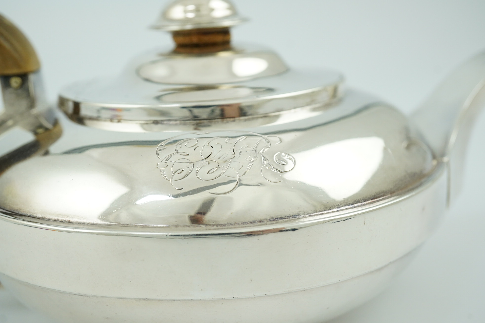 A George III silver bachelor's teapot, by Eames & Barnard